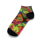 動物絵 Jamanakocic storeのトマトとアライグマカラフルアイテム Ankle Socks