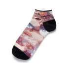 raio-nの春の花畑と少女 Ankle Socks