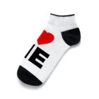 【シリーズ】おもしろ格言ショップの【おふざけシリーズ】I♡ME Ankle Socks