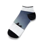 tealblueの夕方の空 Ankle Socks