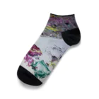 _popcornのtexture art Ankle Socks