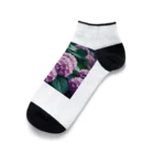 neat55のアジサイの球状の花房 Ankle Socks