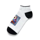 mame1103の虹色幸ふくろう Ankle Socks