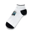 無気力のスケボーわんこ Ankle Socks