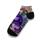 たんぽぽのむらさき色のpurpleチューリップ Ankle Socks