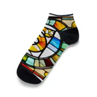 alphabet stained glassのstained glass S Ankle Socks