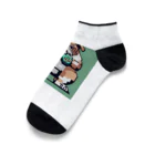 barisukaのゲーム中毒のブルドッグ Ankle Socks