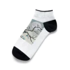 bigbamboofamilyの月明かりと梟 Ankle Socks