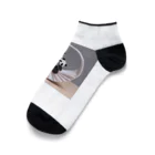 gigaグッズの輪っかで遊ぶ親子の折り紙パンダ Ankle Socks