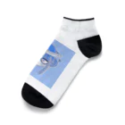 🥚🍏☠︎の末っ子のキョンシーちゃん(blue) Ankle Socks