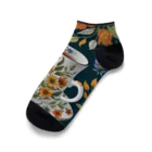 (っ◔◡◔)っ ♥ Le Petit Trésor ♥の花の詩カップ(The Flower Poetry Cup) Ankle Socks