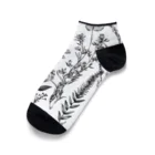 Chi3のモノクロームの植物図鑑 Ankle Socks