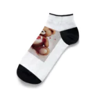 TEFのぬいぐるみと花 Ankle Socks