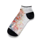 AQUAMETAVERSEの花柄模様の服を着た女性　なでしこ1478 Ankle Socks