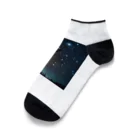 ビビッドストアの星を眺めるかわいい熊 Ankle Socks