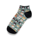 YURUPOYONの犬まみれ Ankle Socks