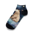 星降る夜にの三日月熊 Ankle Socks