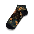 AQUAMETAVERSEの花と女と猫　なでしこ1478 Ankle Socks