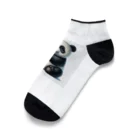 動物愛好家のパンダくん Ankle Socks