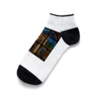 ganeshaの北米の湖のステンドグラス Ankle Socks