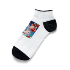 ピンクリボンのいちごうさぎ02 Ankle Socks