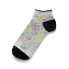 立川沙紀とフルーティーpuppiesのむらさきのお花畑 Ankle Socks