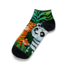 AQUAMETAVERSEの草村に潜む熊とらS Ankle Socks