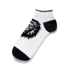 yielanggo007のライオン白黒 Ankle Socks