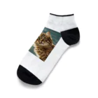 ronstr_のちらりキャット Ankle Socks