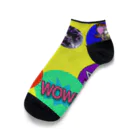 PAW WOW MEOWの80年代風ステッカー☆彡 Ankle Socks