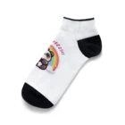 masakichi0027の虹色パンダ Ankle Socks