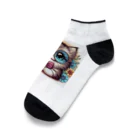 miucatのメガネこにゃん Ankle Socks