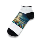 yunakiziの夜に輝くシーガラス Ankle Socks