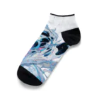 レオレオレオのレオの抽象画アート Ankle Socks