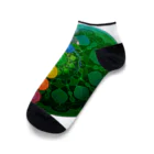 💖宇宙整体♪🌈♪こころからだチャンネル♪💖の宇宙曼荼羅　緑の奇跡 Ankle Socks