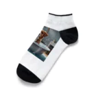 tk_rinbokuの犬の水浴び Ankle Socks