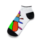 お絵かきリメイク『ＨＡＲＵ』のニジイロクワガタ Ankle Socks