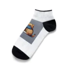 ミリススタイルの猫のゆるキャラ Ankle Socks