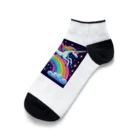 momonekokoのネオンカラーのユニコーン Ankle Socks