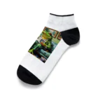 zukit4sのジョークを言っているカエル Ankle Socks