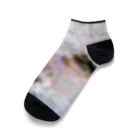 chihiro_P8の画質の粗い猫の顔/Low resolution cat Ankle Socks