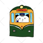 あごぱん商店の路面電車のパンダさん くるぶしソックス