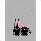 MST@twins lapin うさまろ ぴかまろの黒くて丸っこい双子うさぎtwinslapin くるぶしソックス