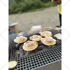 着る焼き芋屋さんの持ち歩き用ホタテのバター焼き くるぶしソックス