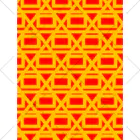 Maruai Artisanの合パターン イエローレッド(Ai Pattern Yellow n' Red) くるぶしソックス