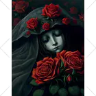 LunaNocturneの赤い薔薇の休息 くるぶしソックス