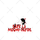 ぷんすこ(♂)のLIFE IS MEOW-TIFUL（黒ラインロゴ） Ankle Socks