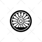 レールファン&スピリチュアルアイテムショップの動輪デザイン　ＳＬの車輪 くるぶしソックス