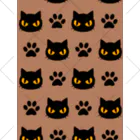 mkumakumaの黒猫と足跡モカ Ankle Socks