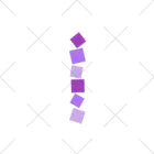 つきしょっぷの紫色の四角形 くるぶしソックス